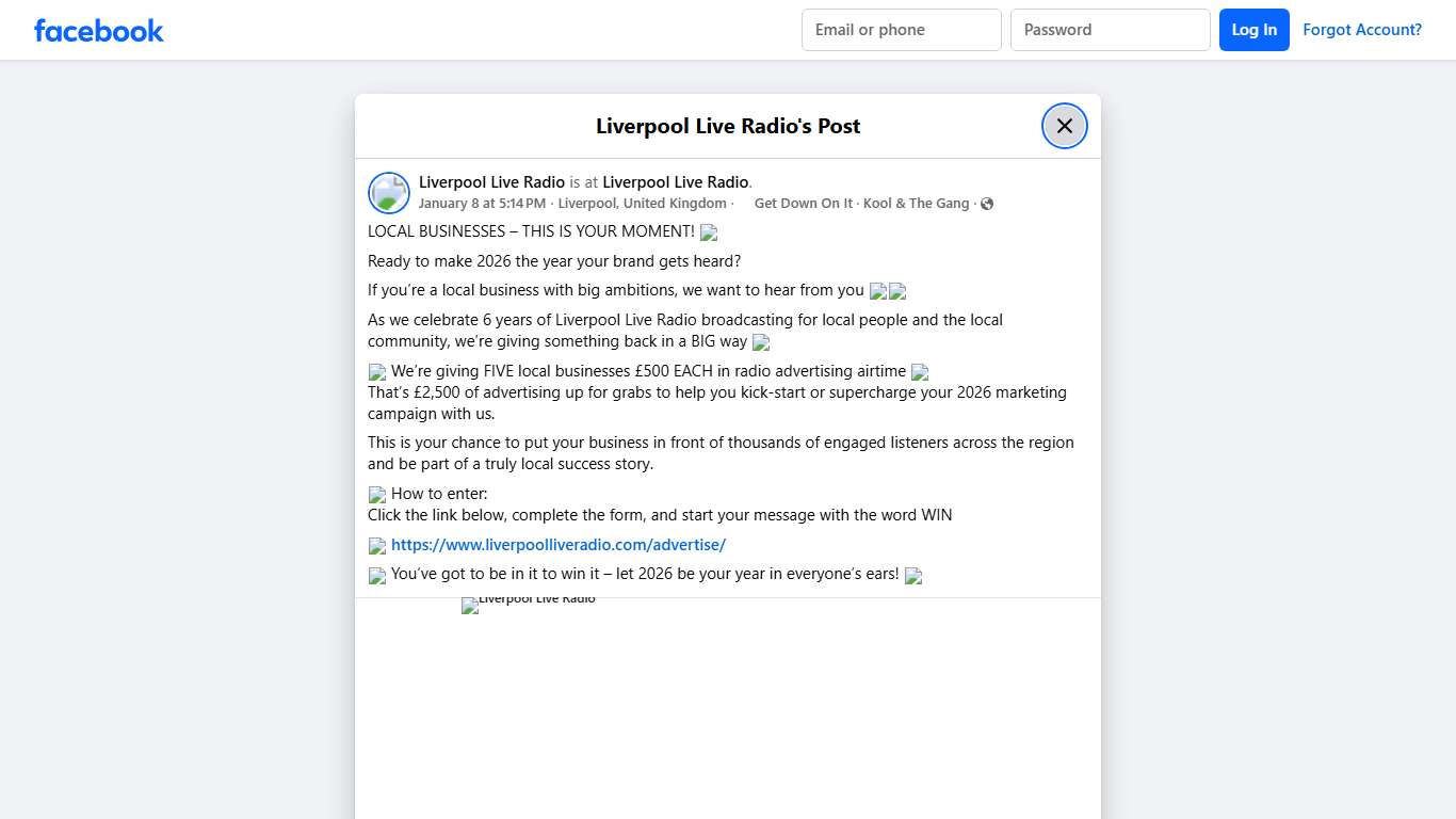 LOCAL BUSINESSES – THIS IS YOUR... - Liverpool Live Radio Facebook